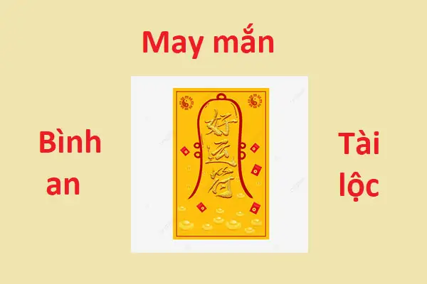 Lá bùa may mắn: biểu tượng bình an, tài lộc.