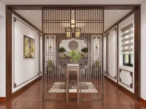 Cầu thang xung sát bàn thờ: Lỗi phong thủy.