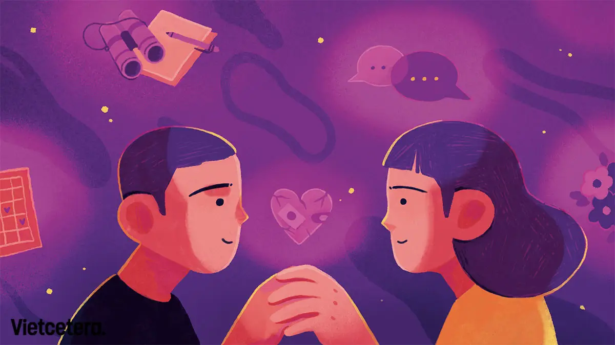 Cặp đôi trò chuyện, giao tiếp cởi mở