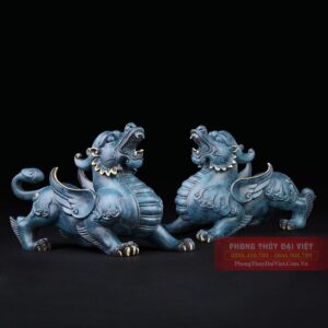 Cặp Tỳ Hưu chạm khắc tinh xảo, thịnh vượng, bảo vệ