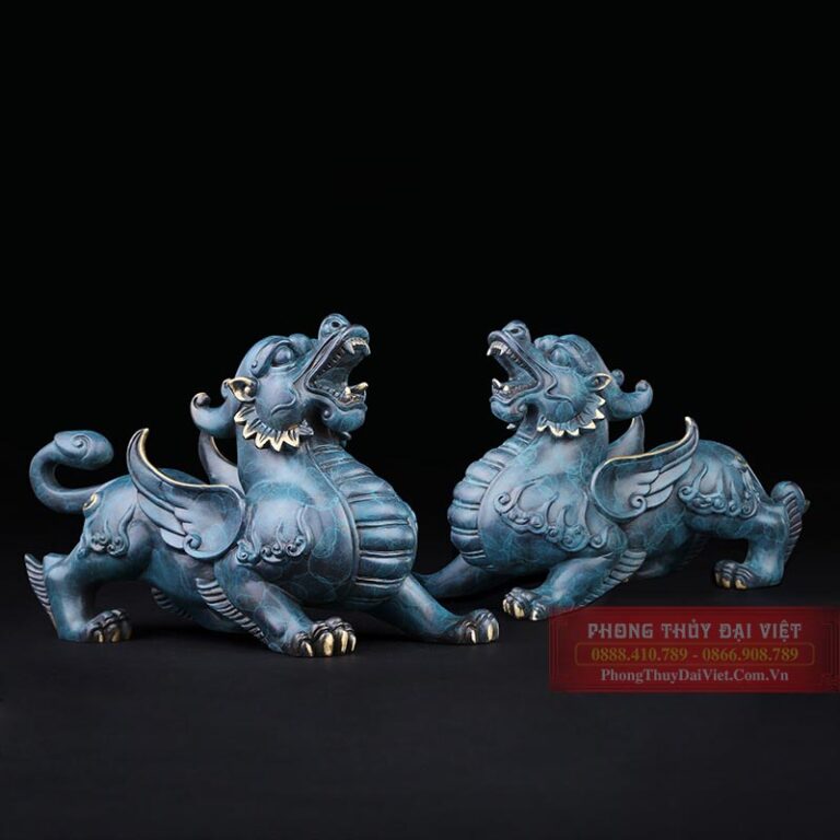 Giải Mã Sức Mạnh Tỳ Hưu Trong Phong Thủy Ngân Hàng: Bí Quyết Thu Hút Tài Khí, Vượng Thịnh Bền Vững 1 Cặp Tỳ Hưu chạm khắc tinh xảo, thịnh vượng, bảo vệ