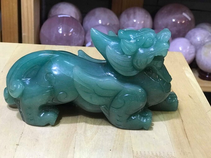 Cặp Tỳ Hưu đá xanh dương bàn làm việc