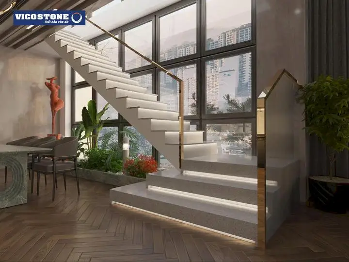 Hóa Giải Cầu Thang 17 Bậc: Bí Quyết An Toàn Và Thịnh Vượng 4 Thiết kế cầu thang hiện đại hòa quyện không gian.