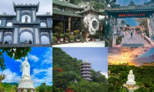 Hình ảnh minh họa sự lưu chuyển của khí trường và vị trí các công trình tâm linh