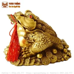 Thiềm Thừ ngậm tiền, không gian trang trọng ấm cúng.