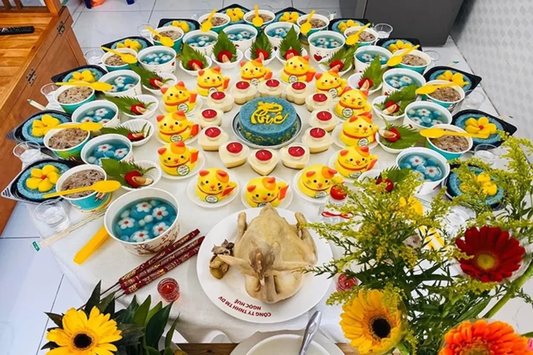 Sơ đồ mâm cúng thôi nôi bé trai chuẩn