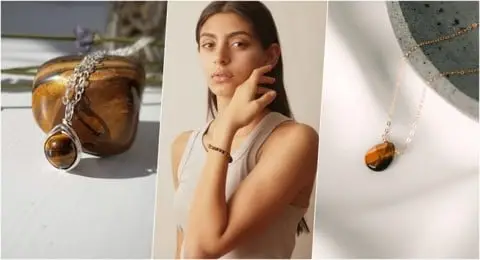 Hình ảnh tay đang vệ sinh vòng đá mắt hổ bằng khăn mềm, tượng trưng cho sự chăm sóc