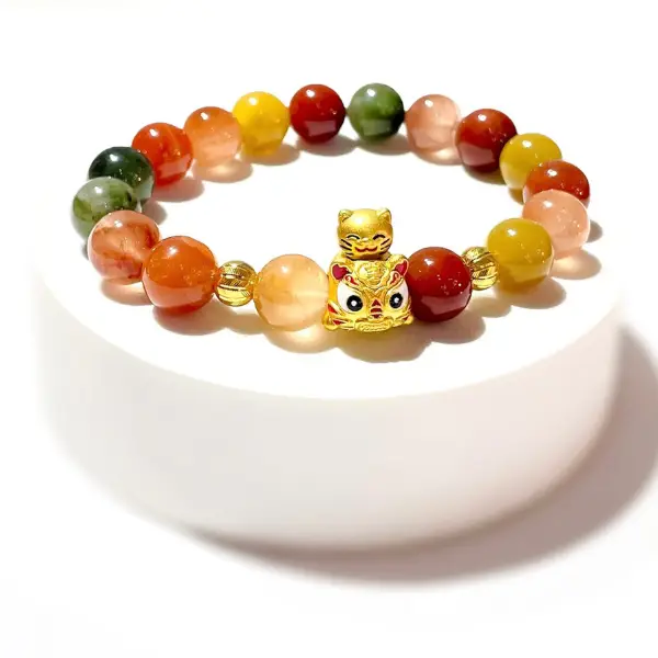 Bộ sưu tập vòng tay thạch anh đa sắc tinh tế.