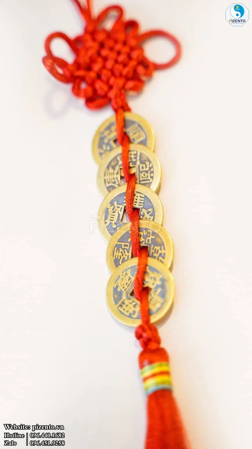 Chuỗi Đồng Xu Ngũ Đế Phong Thủy Treo Cửa