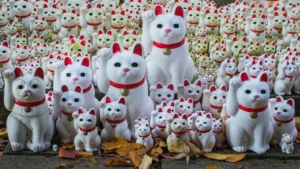 Mèo Thần Tài Maneki Neko tại Đền Gotokuji