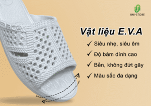 Dép tổ ong đặt trên đường đất.