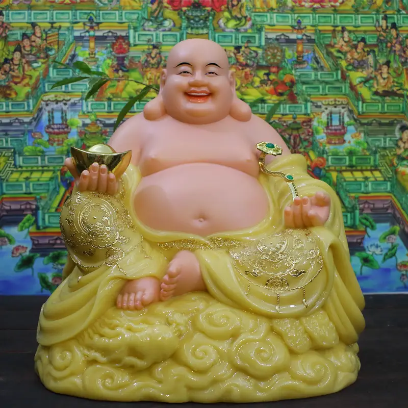 Đức Phật Di Lặc Cười Hiền Hậu Tỏa Sáng