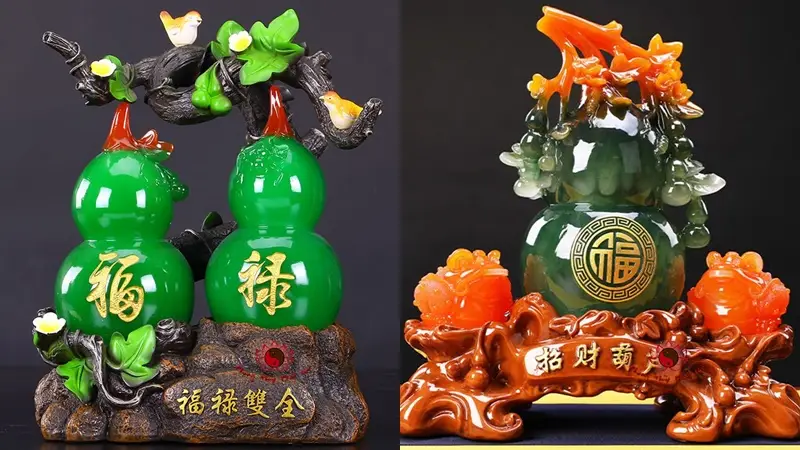 Hồ Lô Hóa Sát Bàn Thờ: Sắp Đặt & Nghi Lễ Chuẩn Mực Gia Tiên 7 Hồ lô phong thủy bên bàn thờ