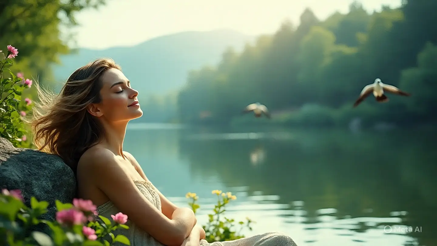 Người suy tư tìm bình an nội tâm.