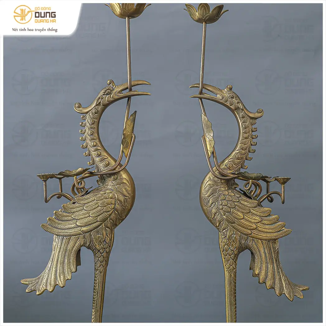 Các mẫu hạc đồng đa dạng chất liệu