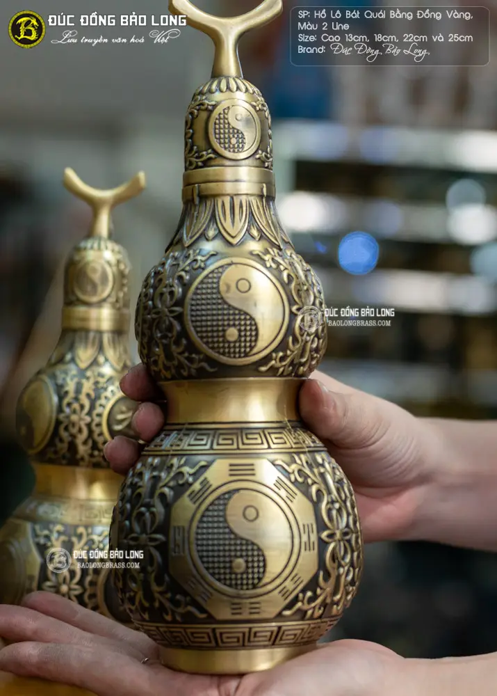 Giải Mã Ý Nghĩa Hồ Lô Bát Quái: Hóa Giải Sát Khí, Chiêu Tài Lộc 4 Hồ Lô Bát Quái Đồng Tinh Xảo