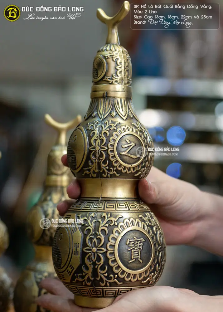 Giải Mã Sức Mạnh: Ý Nghĩa Hồ Lô Hóa Sát Trong Phong Thủy Chính Phái 7 Hồ lô đồng Bát Quái phong thủy tinh xảo