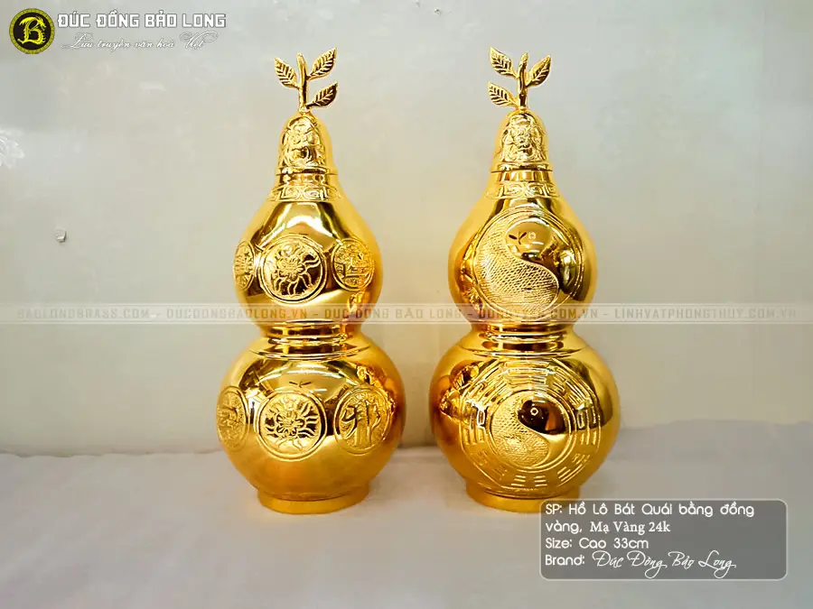 Hồ Lô Đồng Thờ Cúng: Ý Nghĩa Sâu Sắc Và Bố Trí Chuẩn Mực 4 Cặp Hồ lô đồng phong thủy đặt bàn thờ