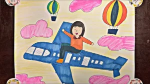 Máy bay chiến đấu mơ ước lượn trên trời.