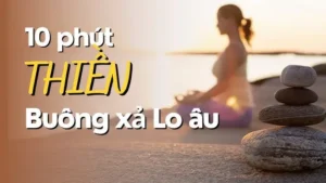 Phụ nữ thiền định an yên buông bỏ.