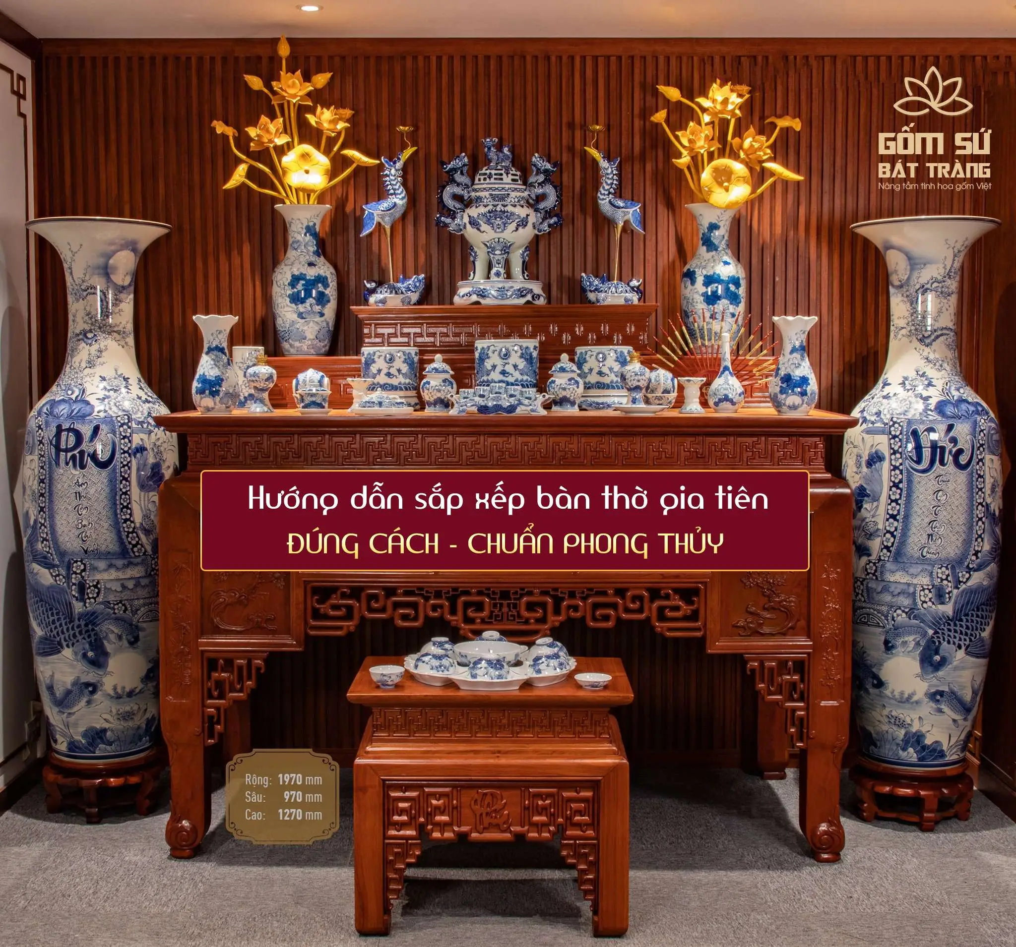 Bàn thờ gia tiên hai họ, sắp xếp bài vị