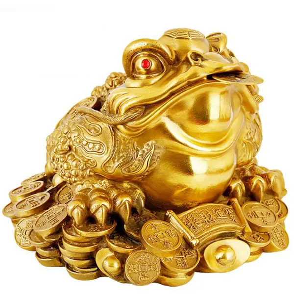 Hóa giải bếp bằng thiềm thừ: Sự thật và cách dùng chuẩn phong thủy 3 Thiềm Thừ ngậm tiền vàng trên đống tiền