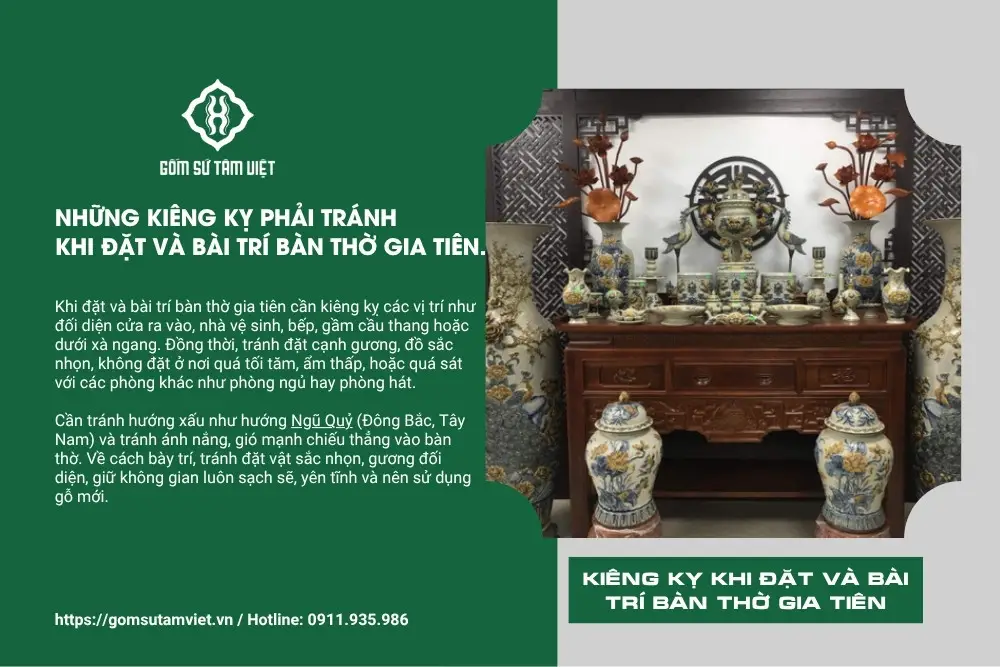 Vật phẩm kiêng kỵ không được đặt trên bàn thờ