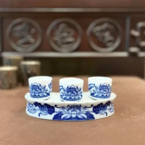 Bộ kỷ chén sứ 3, 5 chén bàn thờ