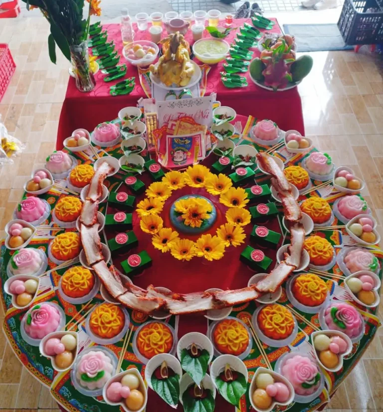 Mâm cúng đầy tháng truyền thống bé trai bé gái