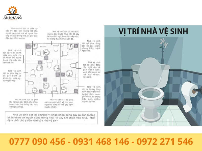 Hậu quả vị trí toilet sai phạm.