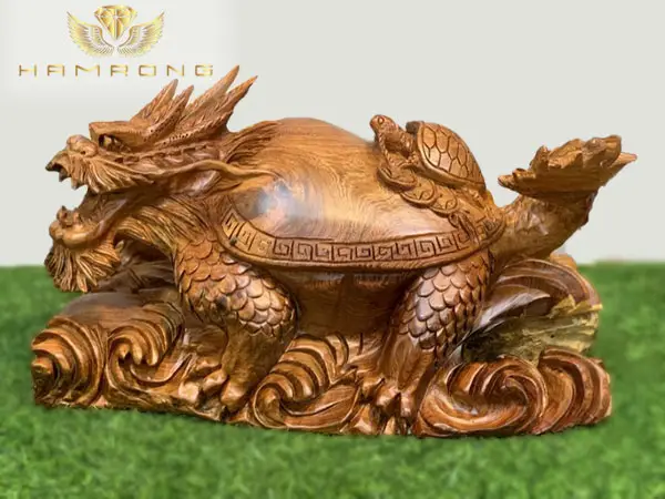 Long Quy đồng, đá tự nhiên, gỗ.