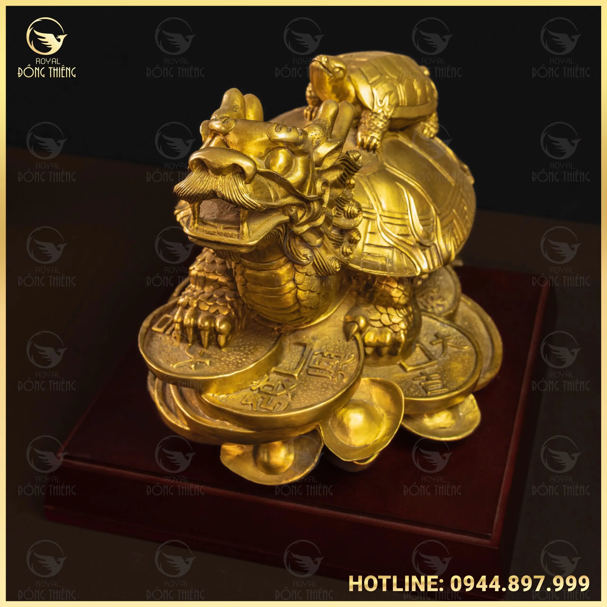 Long Quy Phong Thủy: Chìa Khóa Hóa Giải Sát Khí, Kích Hoạt Tài Lộc và Kiến Tạo Vận Mệnh Bền Vững 6 Long Quy ngậm xu, đạp xâu tiền cổ, tài lộc.