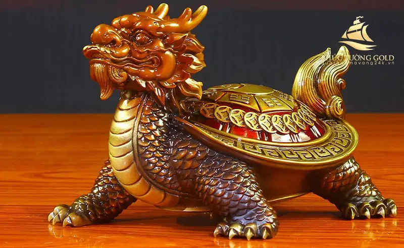 Long Quy Hợp Tuổi Tuất: Cẩm Nang Toàn Diện Để Kích Hoạt Tài Lộc, Hóa Giải Hung Khí Và Vững Bền Gia Trạch 7 Long Quy phong thủy trên bàn làm việc, kệ sách.