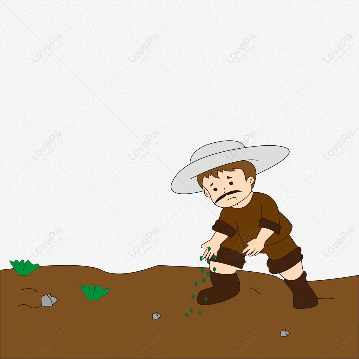 Giải Mã Giấc Mơ Thấy Châu Chấu: Điềm Báo & Hướng Hóa Giải 9 Hình ảnh minh họa một người đang gieo hạt hoặc làm việc thiện