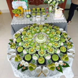 Mâm cúng đầy tháng bé trai truyền thống