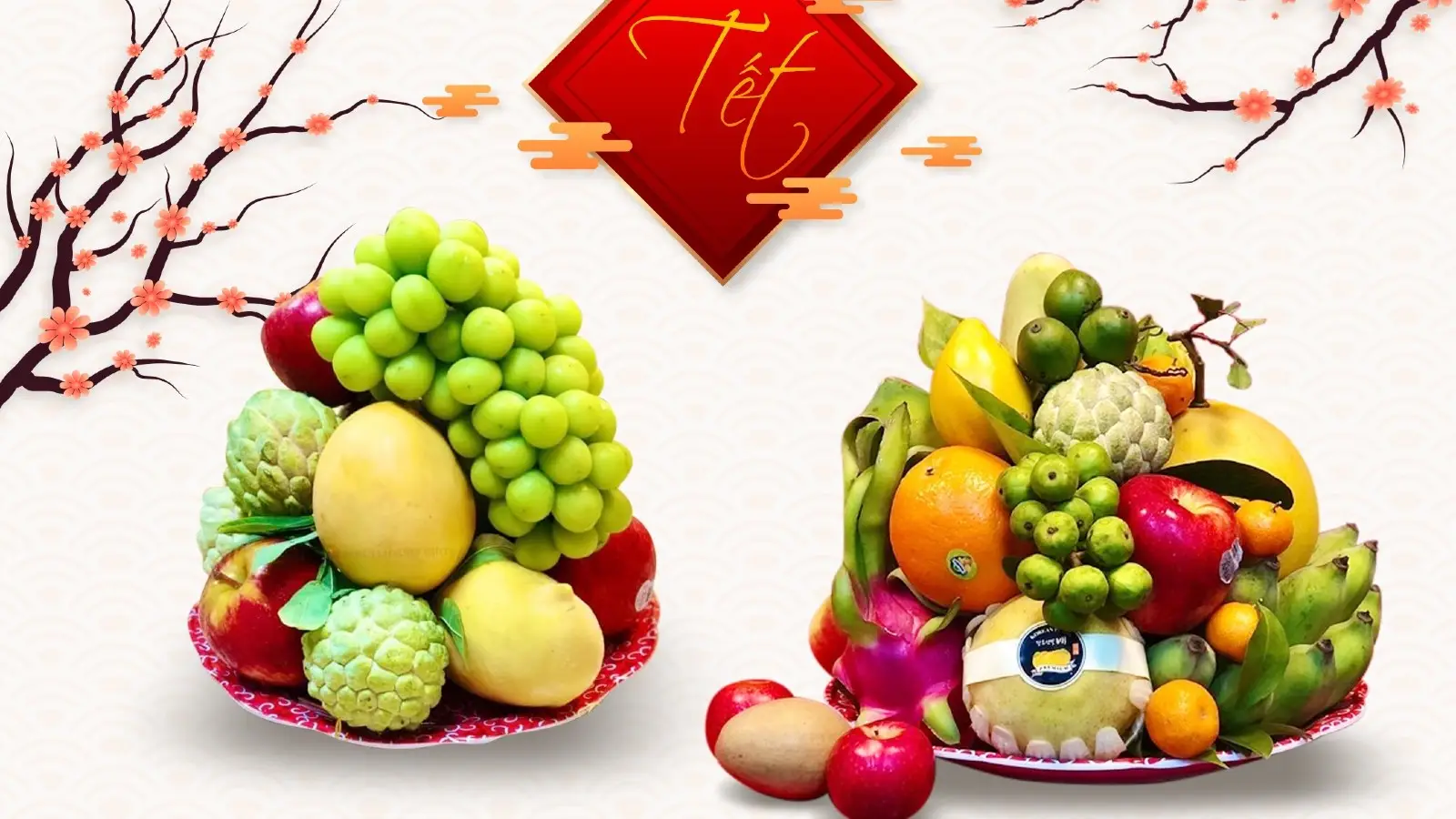 Trái cây tiêu biểu mâm ngũ quả Tết