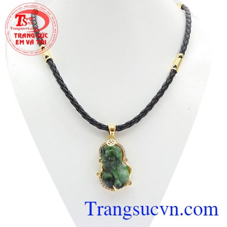 Mặt dây chuyền Tỳ Hưu đá quý phong thủy nam.