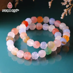 Vòng Đá Phong Thủy Trăng Rằm, Sen & Nến.