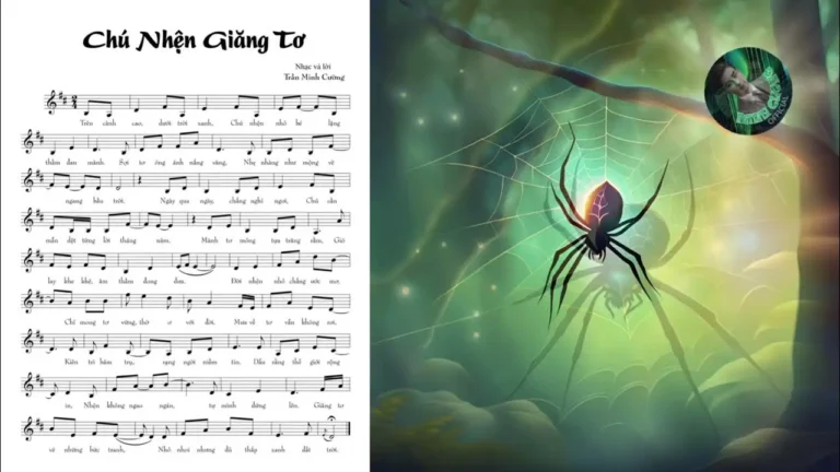 Nhện giăng tơ huyền bí dưới nắng sớm.