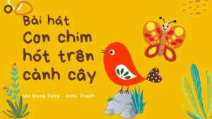 Chim hót trên cành cây.