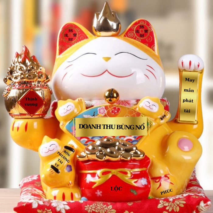 Tỳ Hưu Và Mèo Thần Tài: Vật Phẩm Chiêu Tài Nào Thực Sự Phù Hợp Với Bạn Theo Phong Thủy Chính Phái? 7 Mèo Thần Tài, tiền vàng, quầy thu ngân kinh doanh.