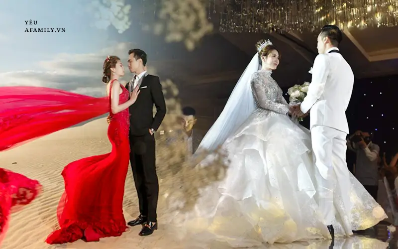 Đám cưới lãng mạn: Cặp đôi hạnh phúc suy tư.