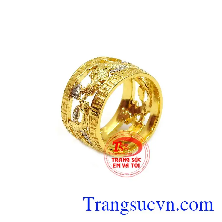 Vòng vàng 18K nam chạm khắc tinh xảo