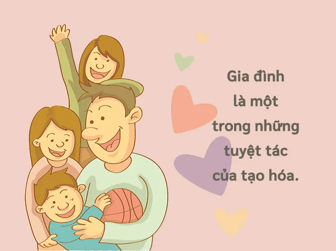Gia đình hạnh phúc: Nụ cười, tình yêu trọn vẹn.