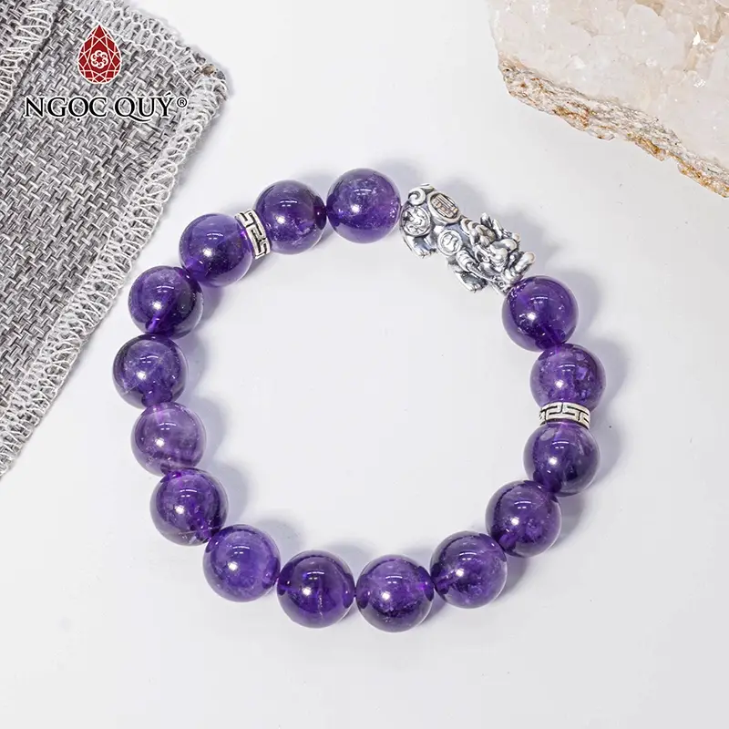 Giải Mã Bí Ẩn: Vòng Pha Lê Tỳ Hưu Hợp Tuổi Nào Hiệu Quả Nhất 7 Vòng Tỳ Hưu Thạch Anh Tím Hỏa Thổ