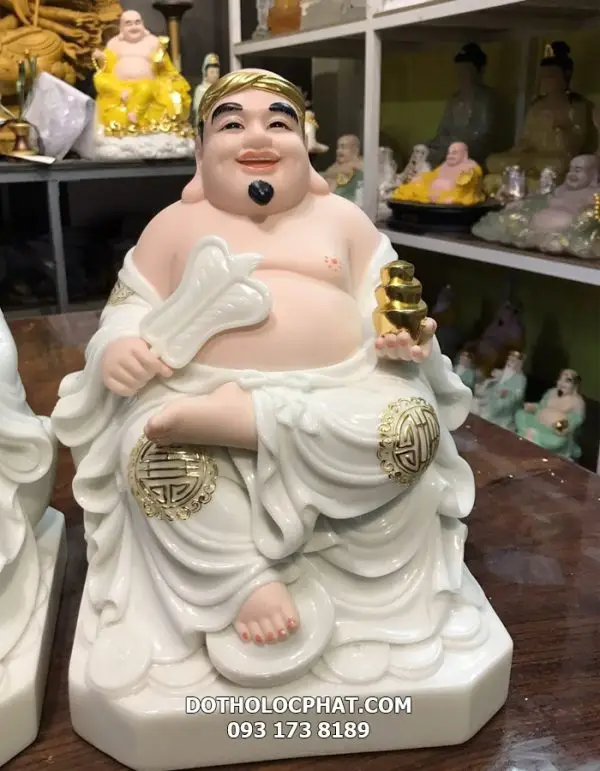 Tượng Thổ Địa Cười Ôm Bao Tiền Phúc Hậu