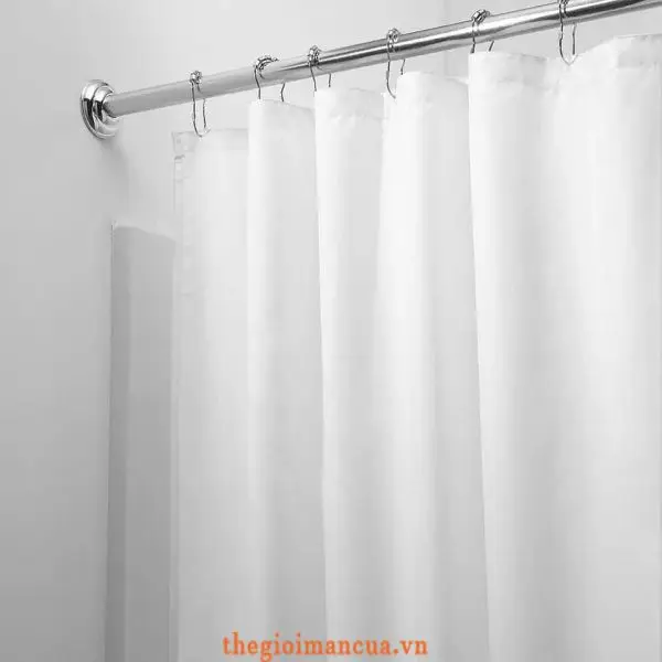 Hóa Giải Nhà Vệ Sinh Bằng Rèm Che: Cẩm Nang Phong Thủy Toàn Diện 4 Rèm phòng tắm trung tính, đơn giản, trang nhã.