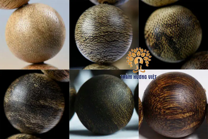 So sánh cận cảnh vân gỗ trầm hương thật giả.