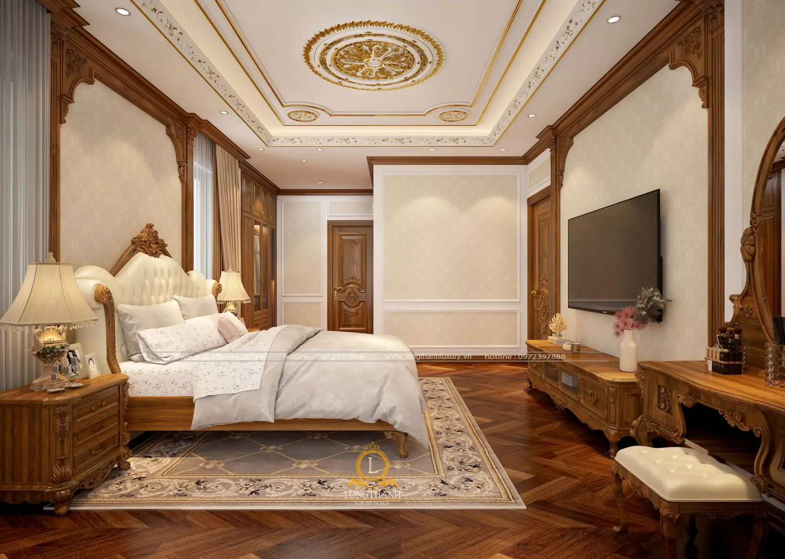 Không gian phòng ngủ thanh tịnh, hài hòa