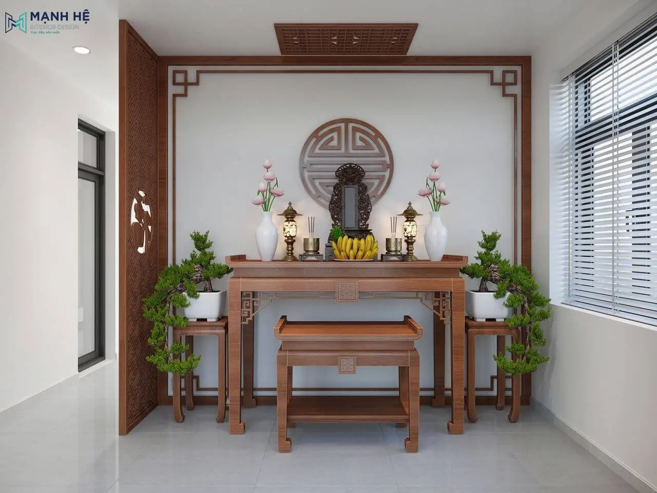 Kiêng Kỵ Bàn Thờ Có Gương: Nguyên Nhân Và Cách Hóa Giải Đúng Pháp 7 Thiết kế bàn thờ chuẩn phong thủy